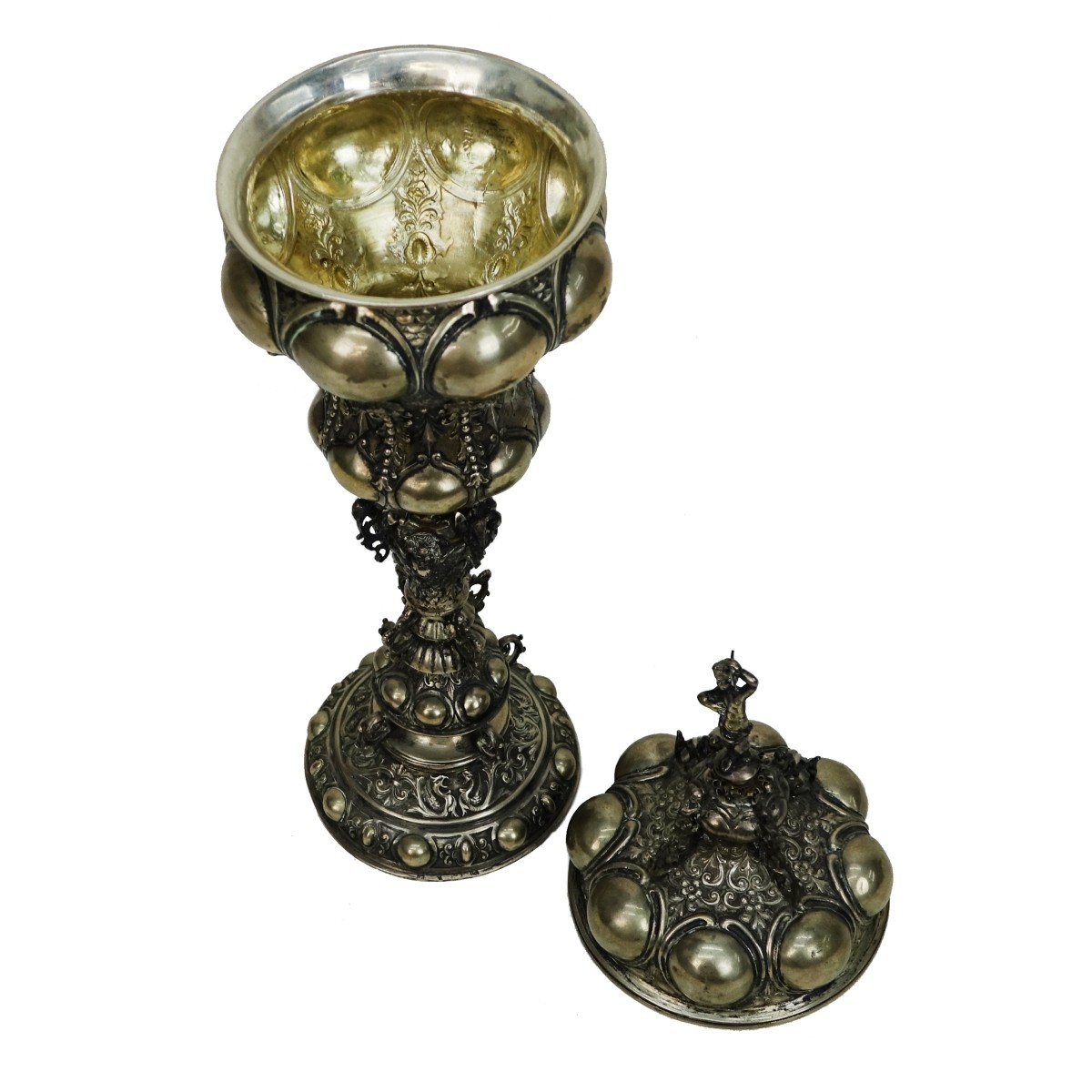 18th C. Russian/Polish Chalice with Cover