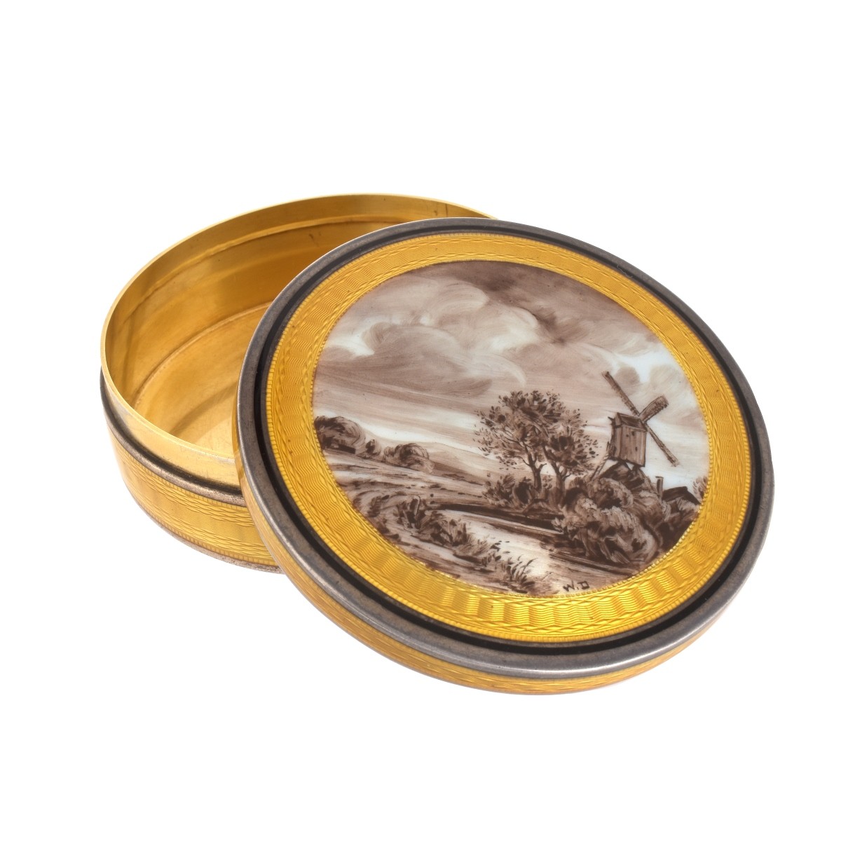 Gaston Bardies Guilloche Enamel Box