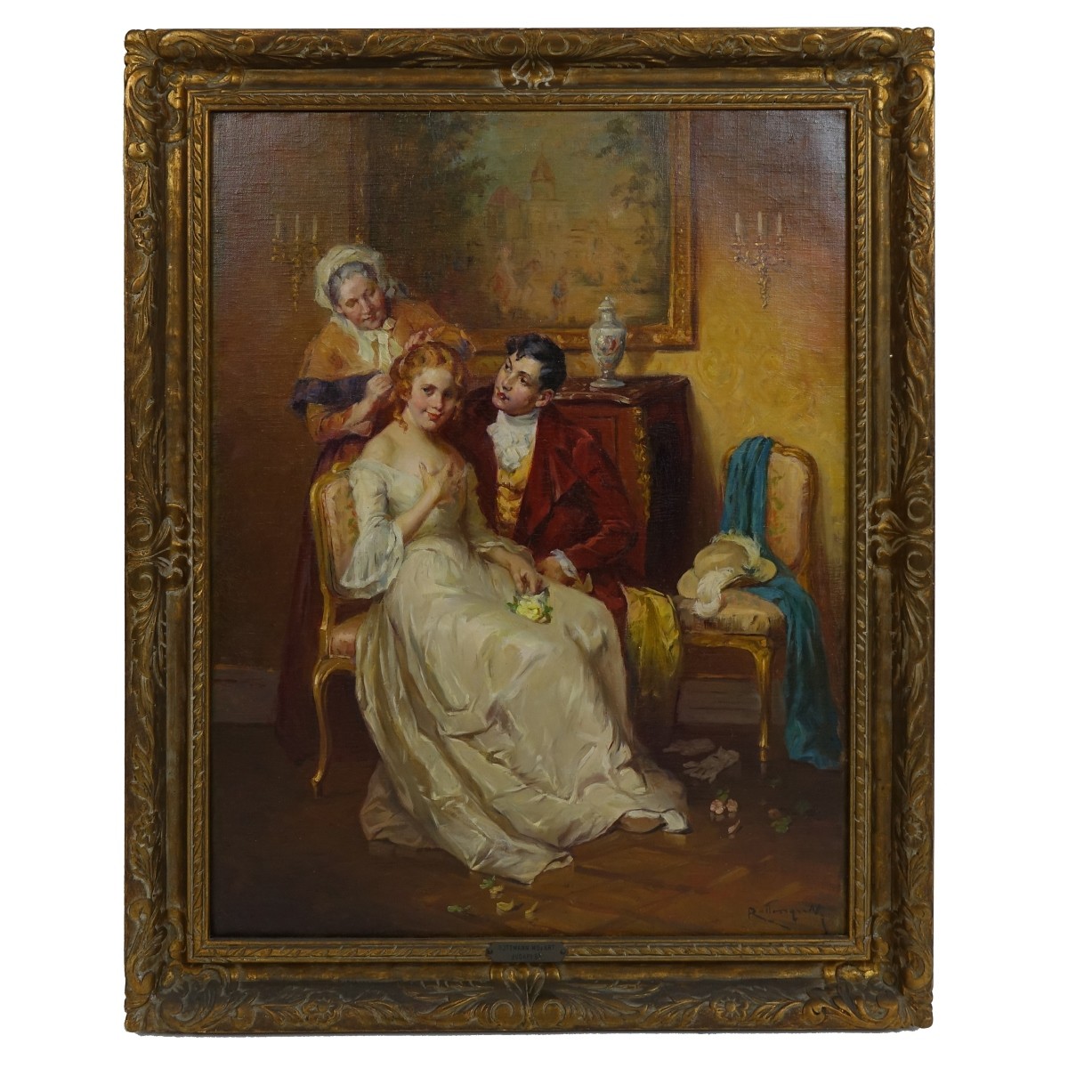 Mozart Rottmann (1874-1985) O/C Courting