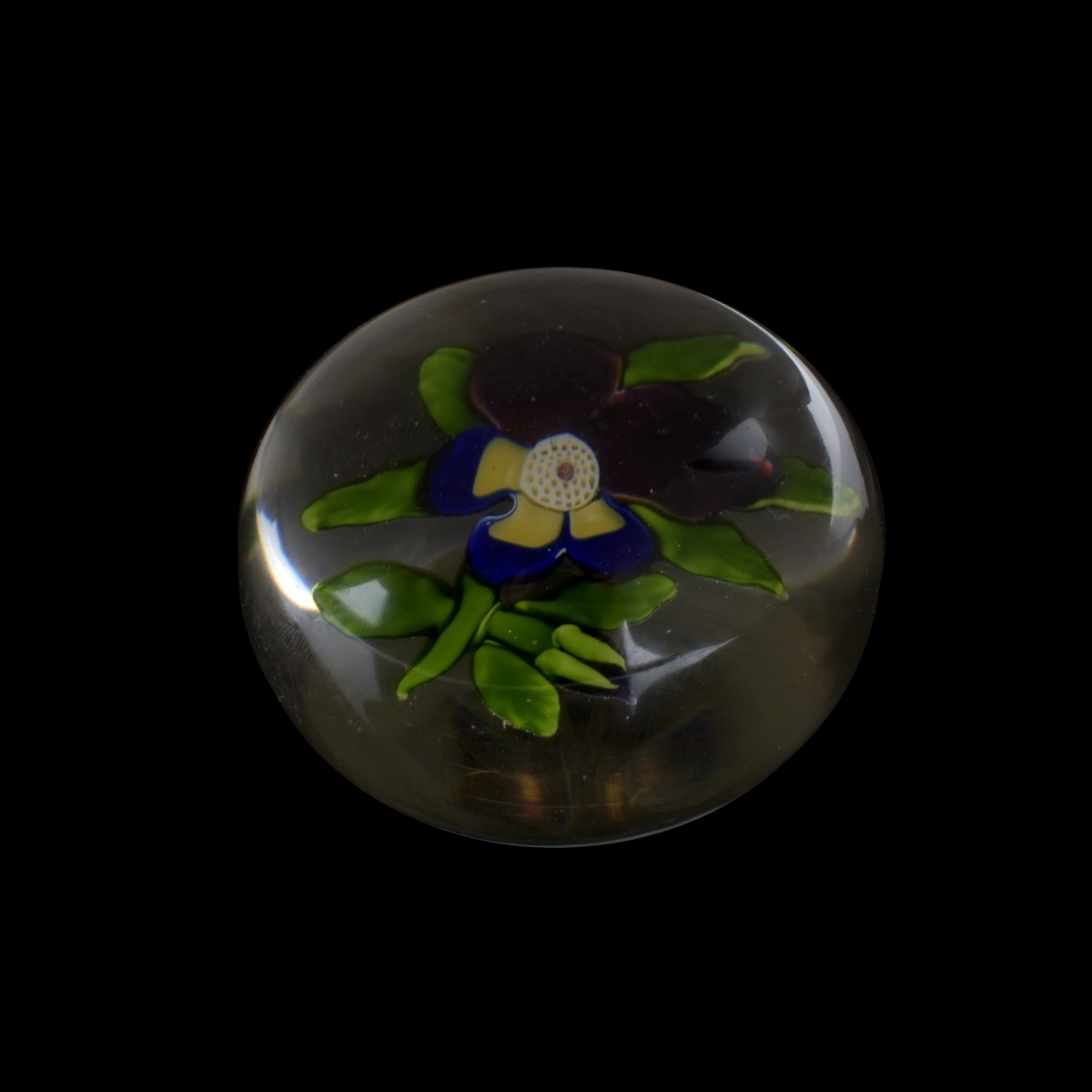 Antique Baccarat Pansy Paperweight