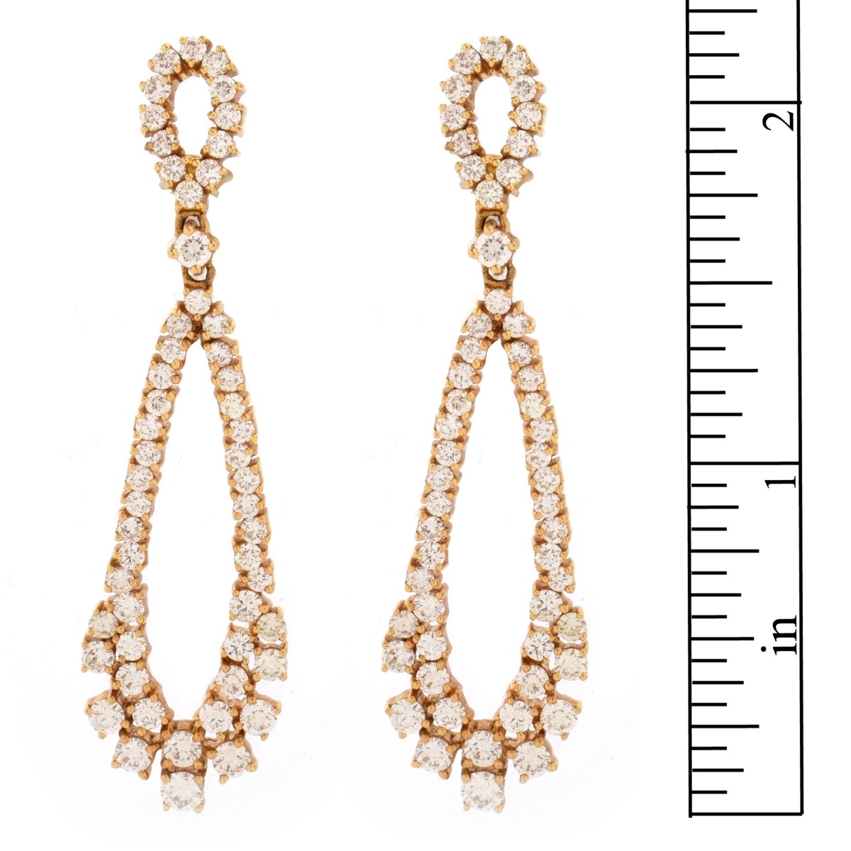 Diamond and 18K Earrings