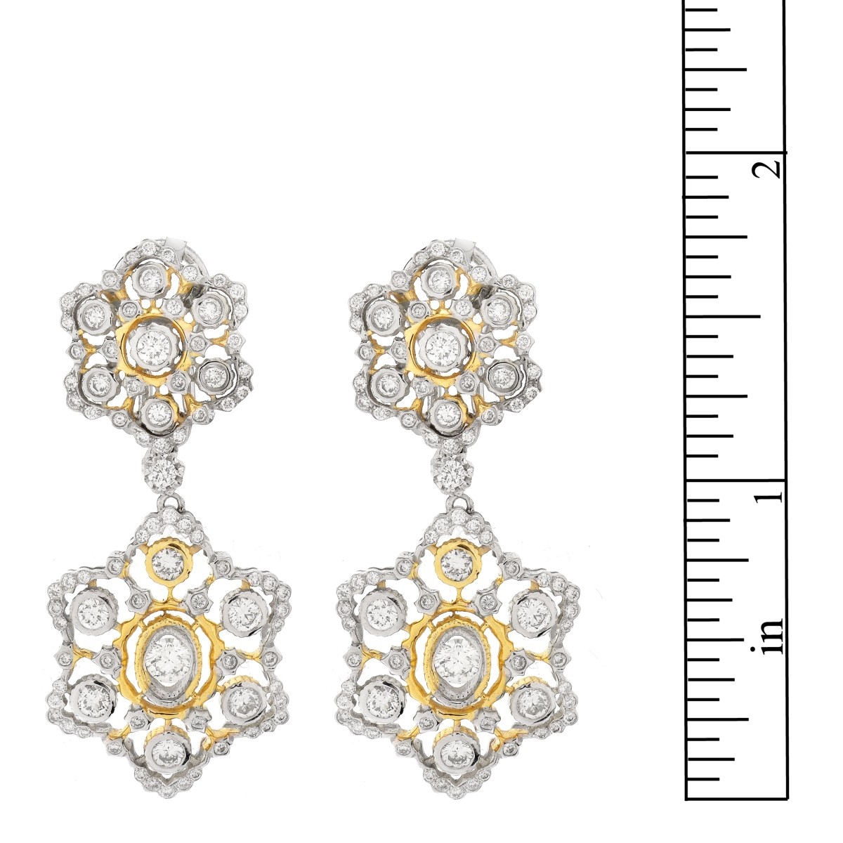 Diamond and 18K Earrings