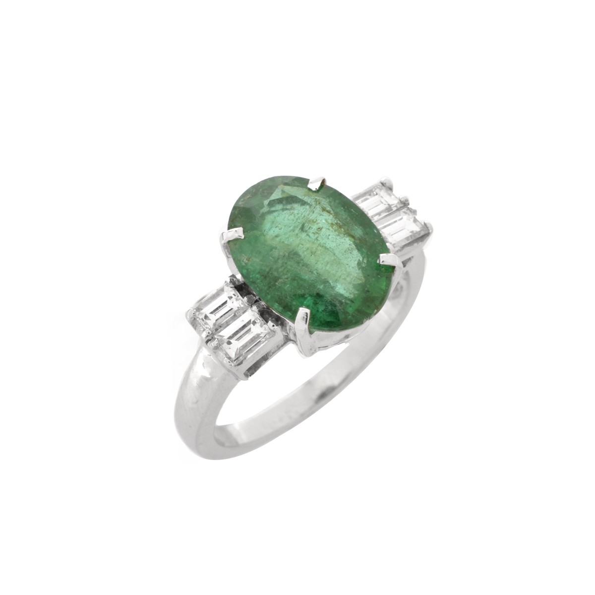 AGL Emerald, Diamond and 18K Ring