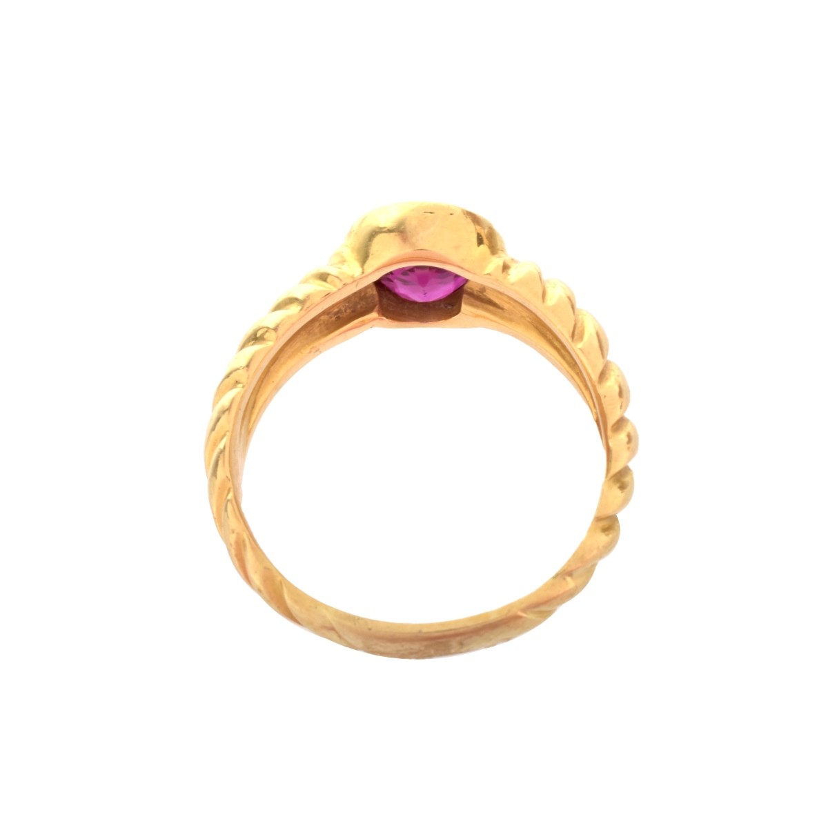 GRS Burma Ruby and 18K Ring