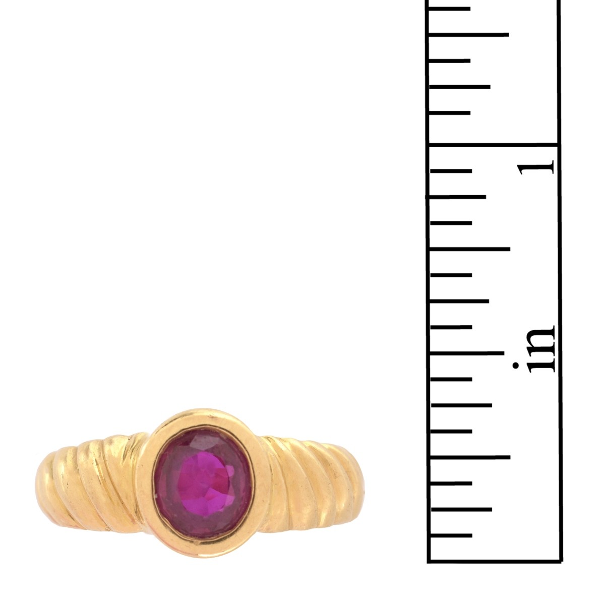 GRS Burma Ruby and 18K Ring