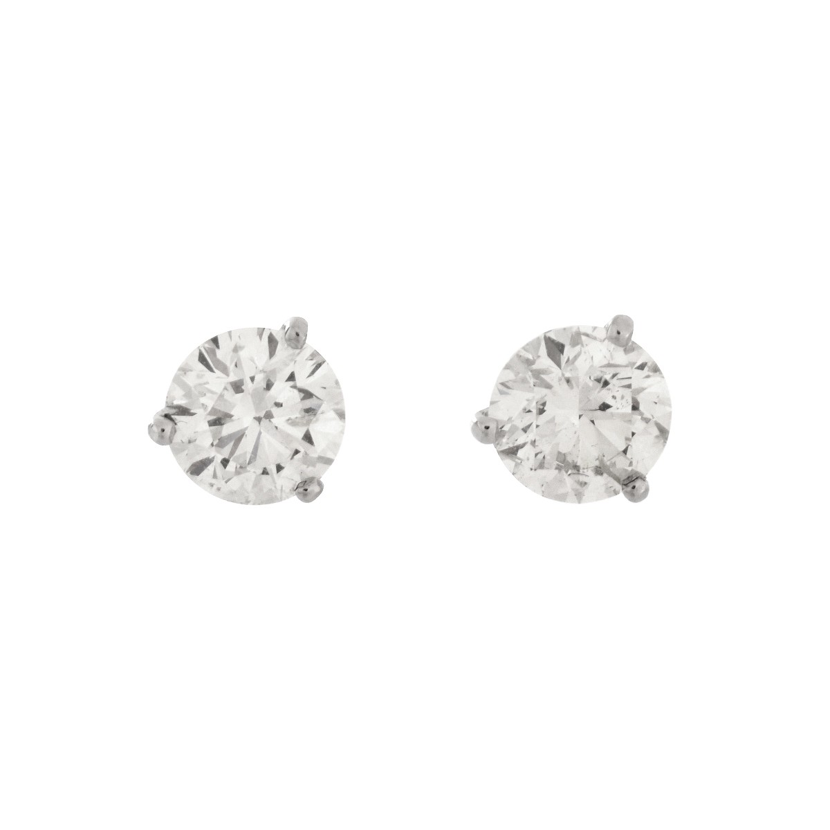 2.01 Carat Diamond Ear Studs