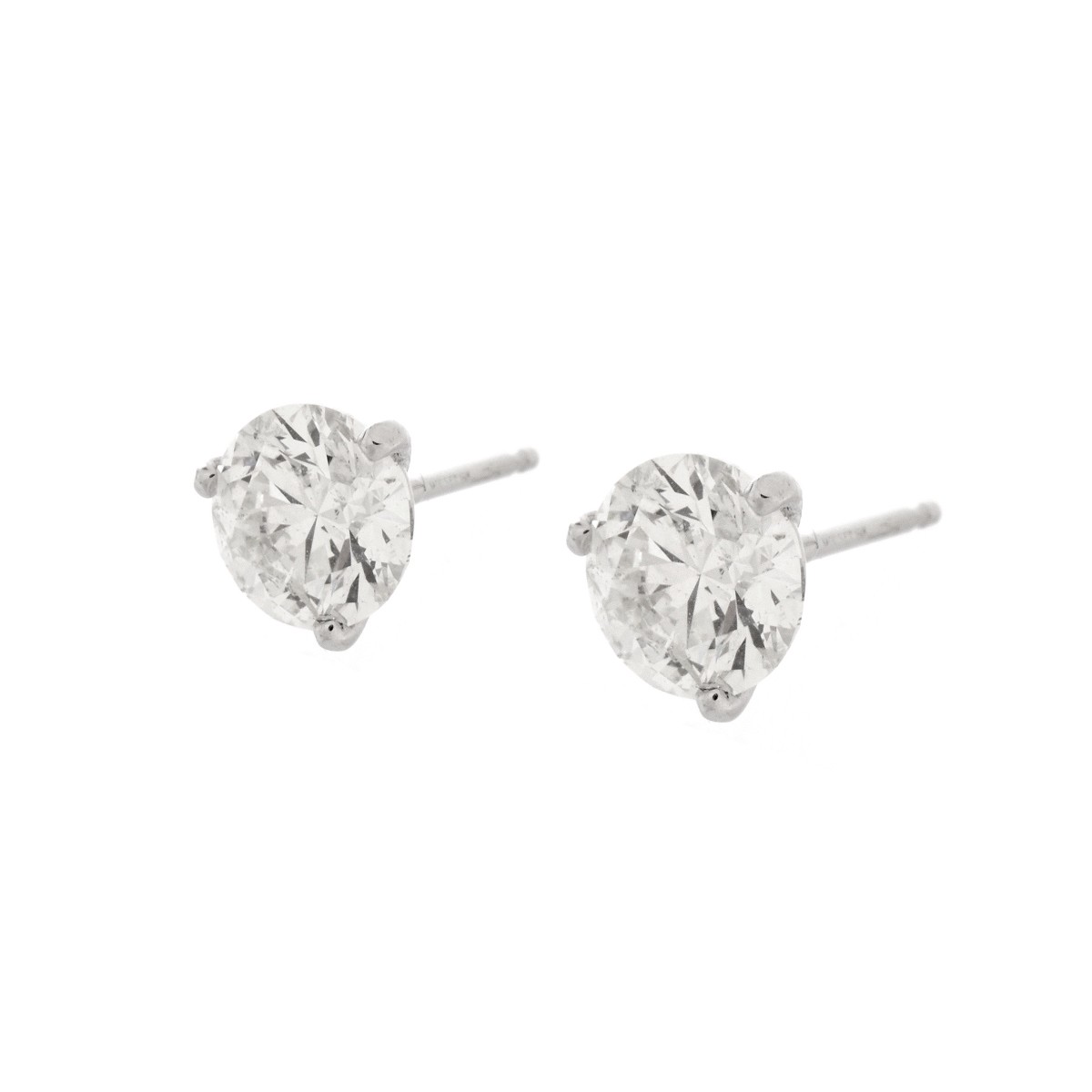 2.01 Carat Diamond Ear Studs