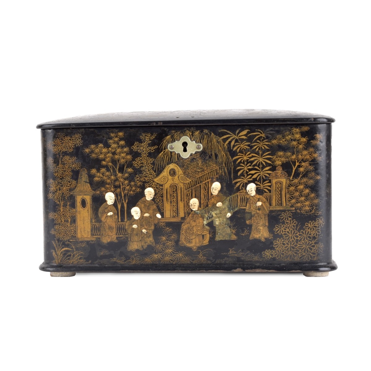 English Chinoiserie Tea Caddy