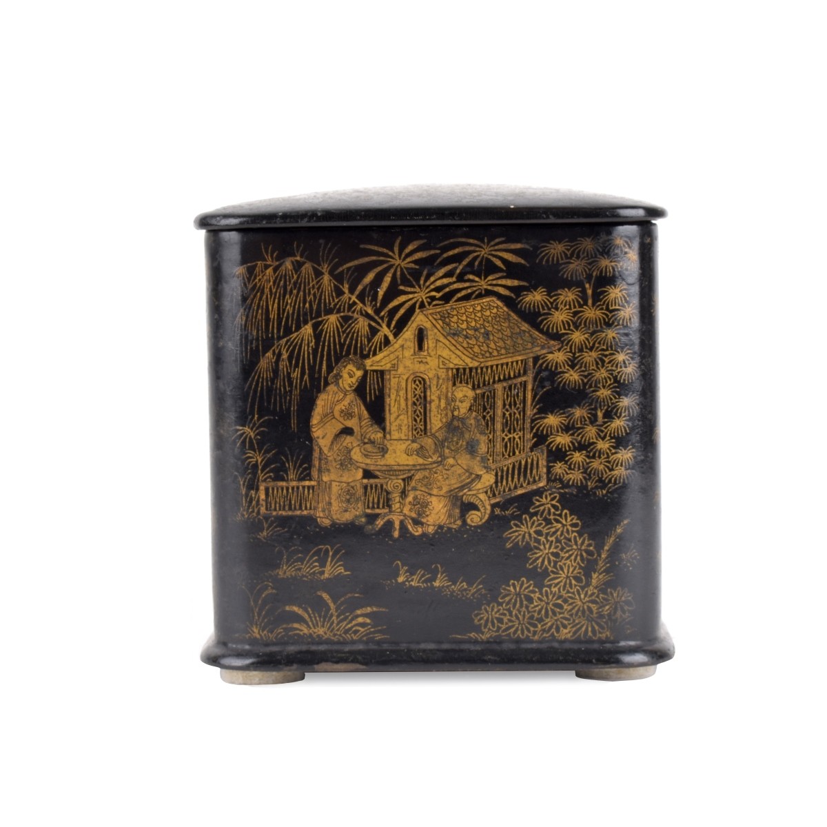 English Chinoiserie Tea Caddy