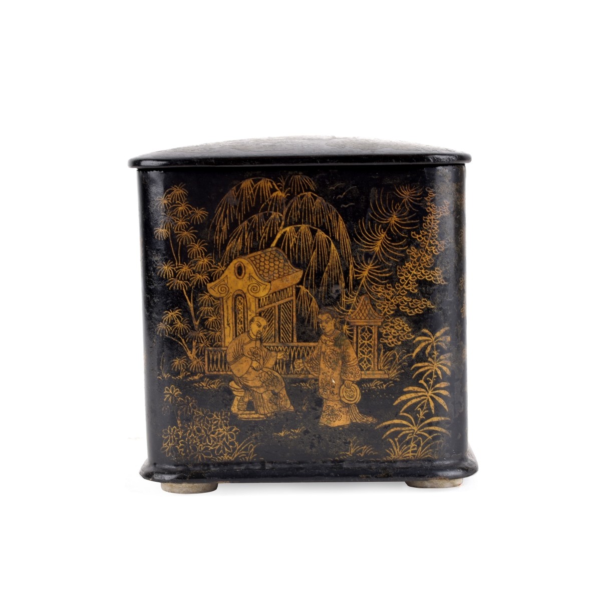 English Chinoiserie Tea Caddy