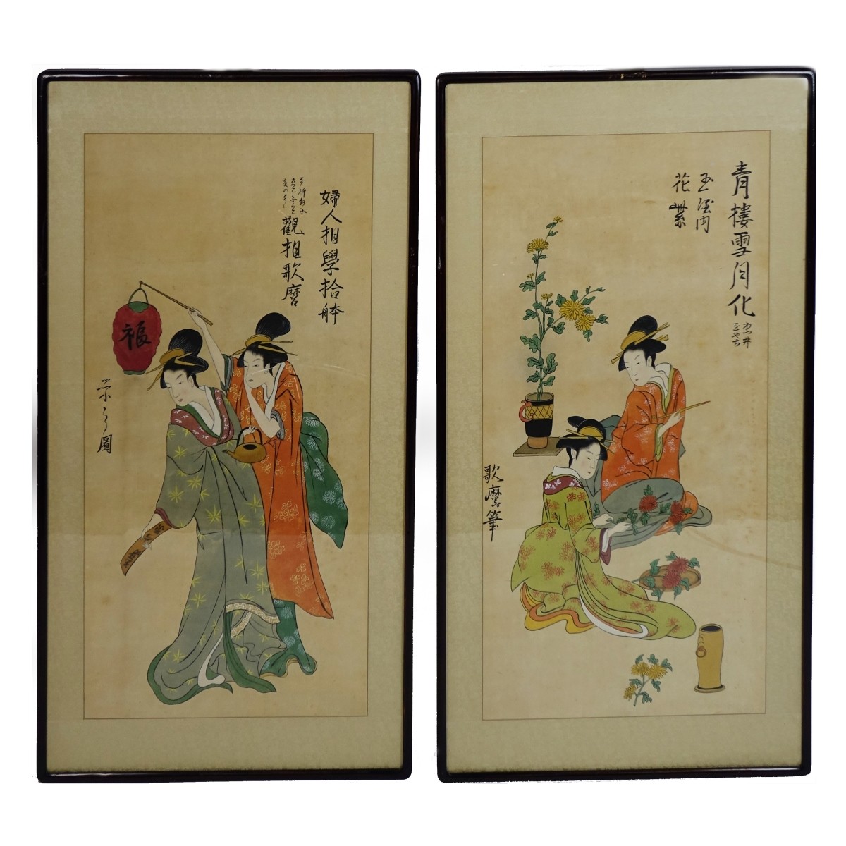 Pair of Japanese Scroll Paintings