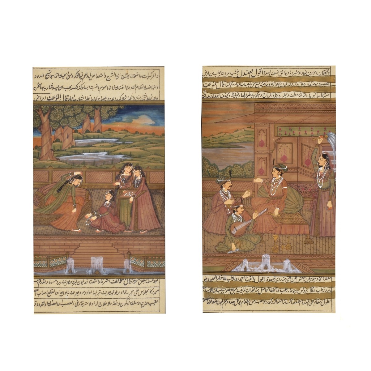 Pair of Antique Sankrit Paintings