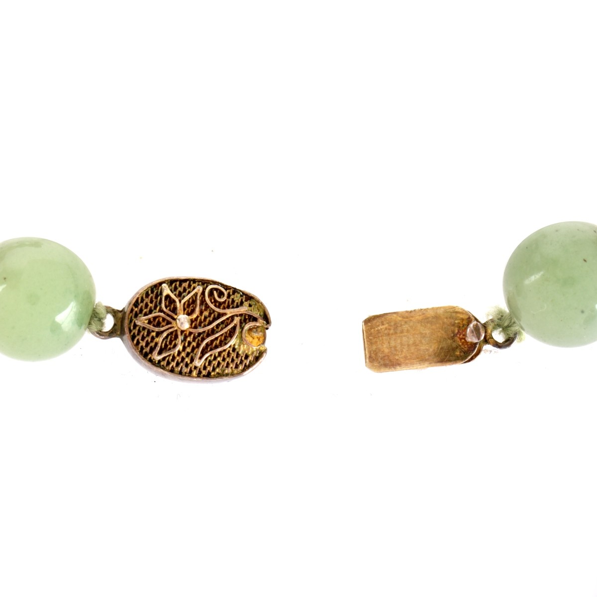 Two Vintage Jade Bead Necklaces