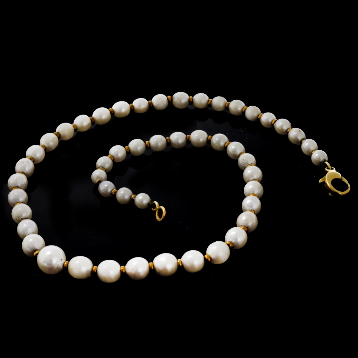 Vintage Pearl and 14K Necklace