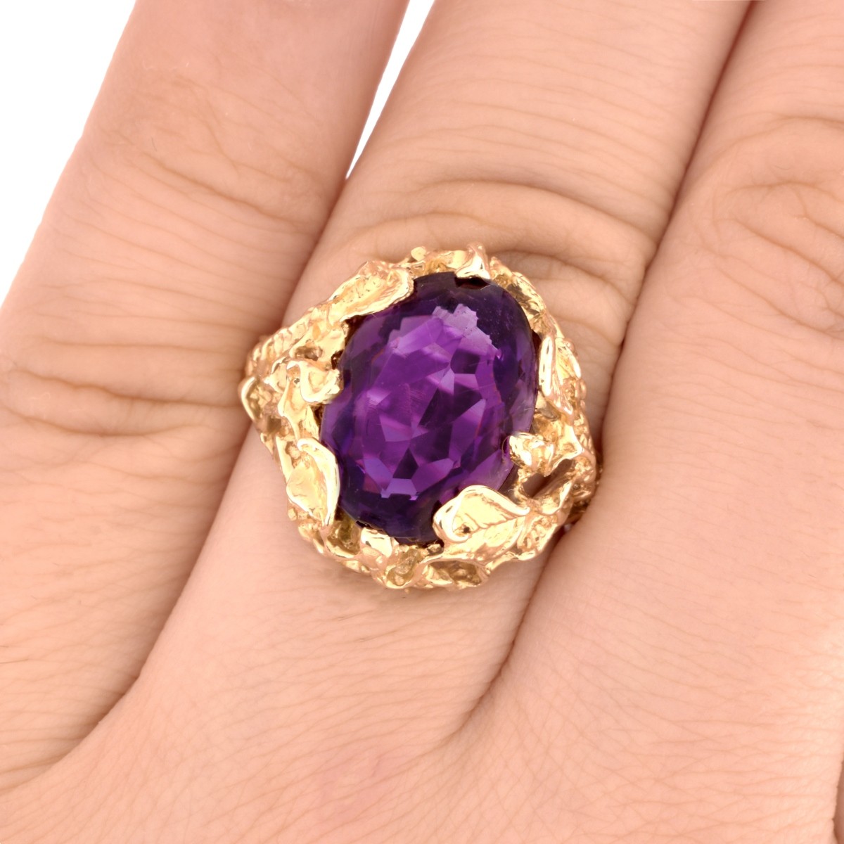 Two Vintage 14K and Gemstone Rings