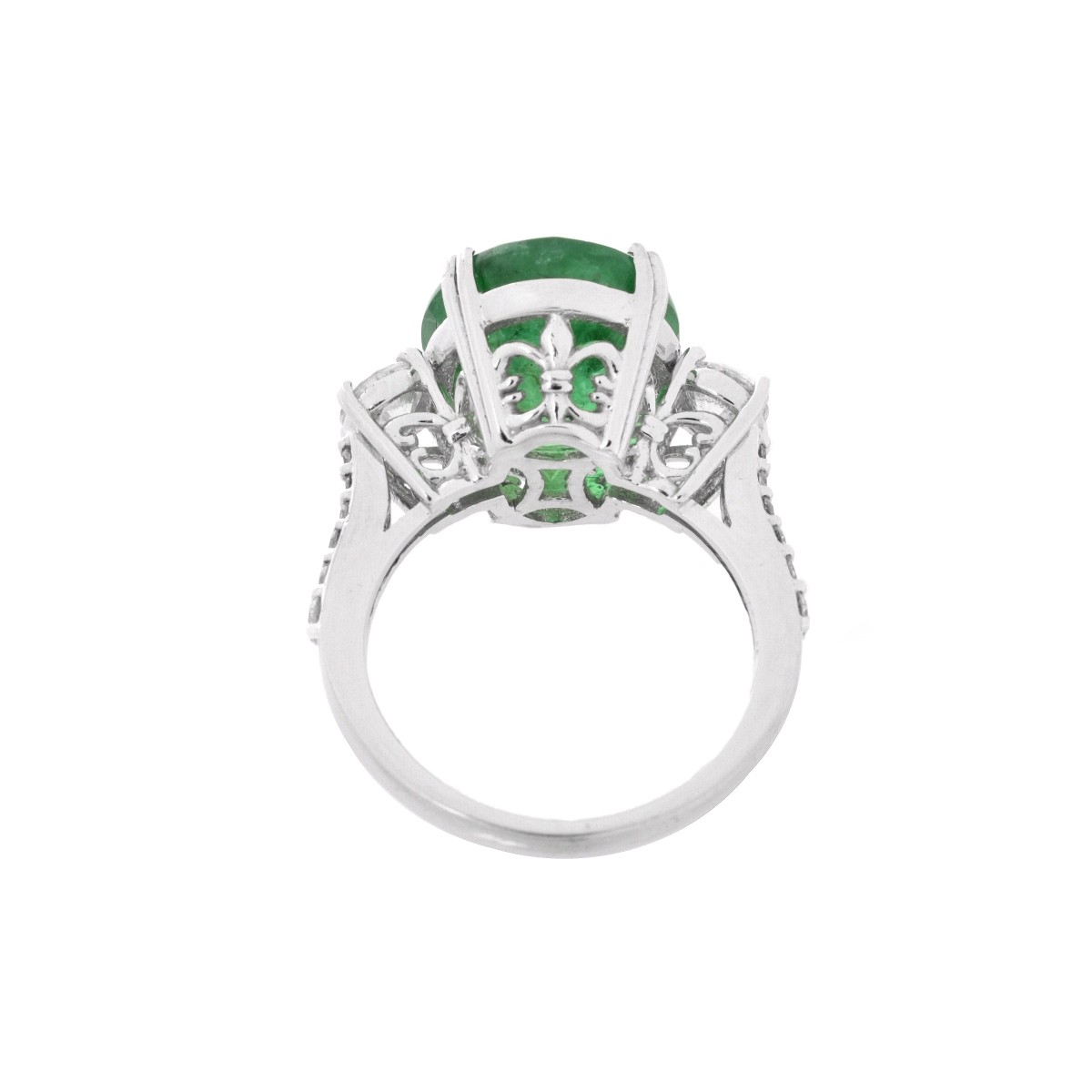 AGL Emerald, Diamond and 14K Ring