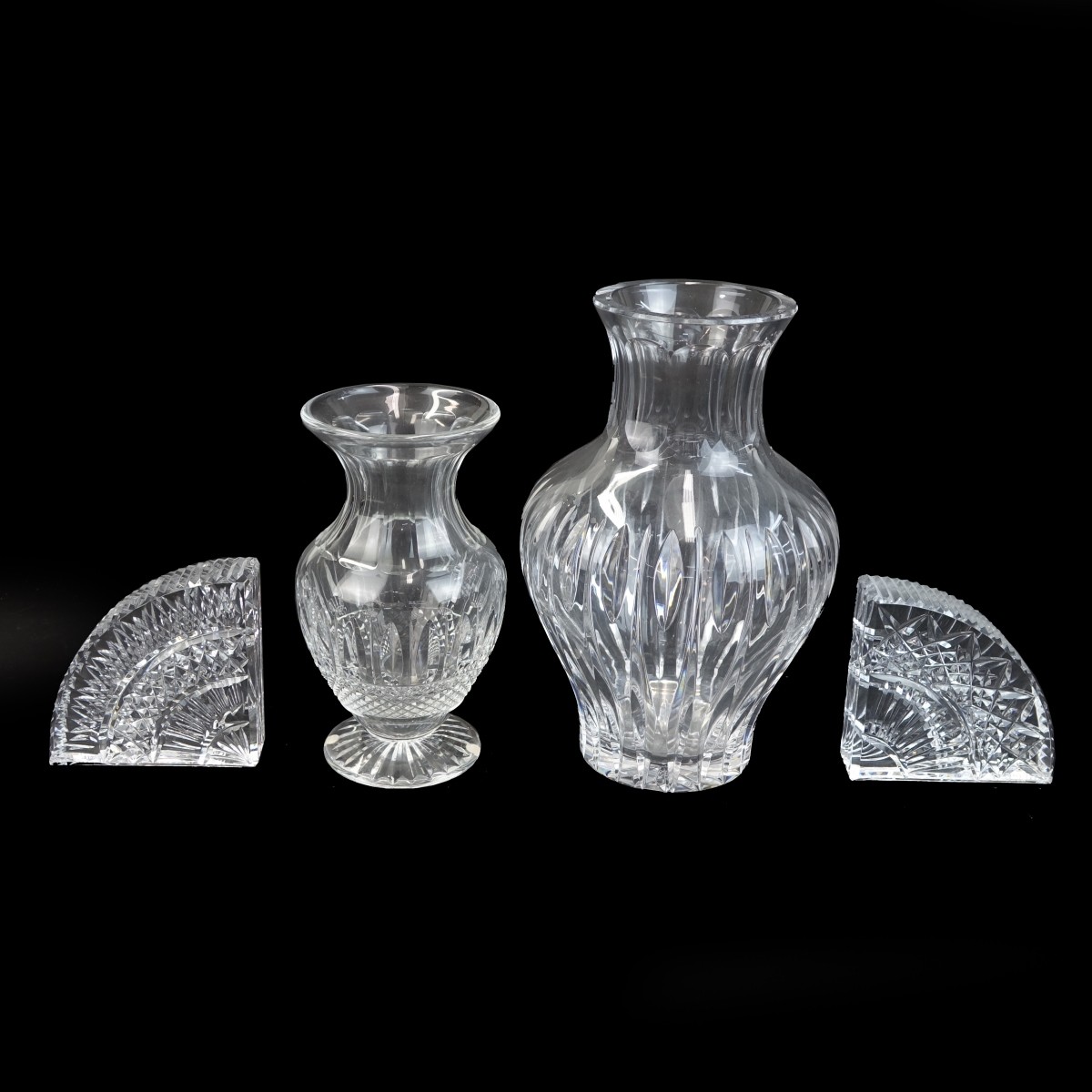 Vintage Waterford Crystal Bookends and Vases