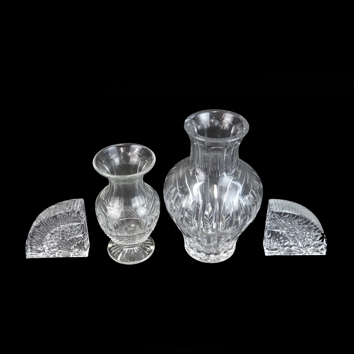 Vintage Waterford Crystal Bookends and Vases