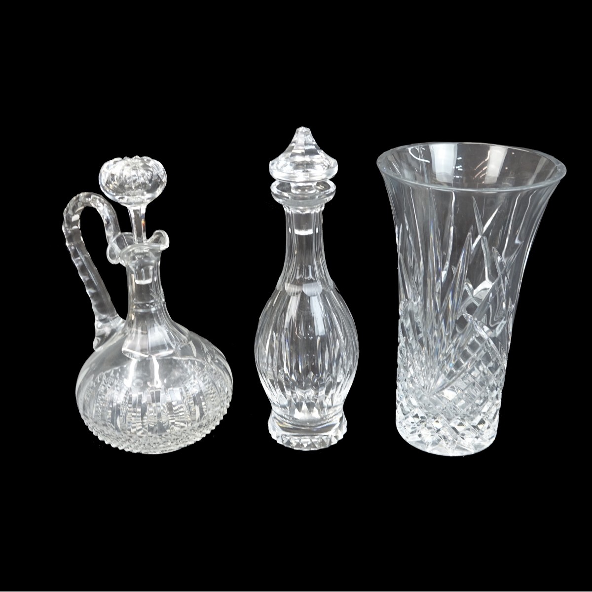 3 pcs Crystal Waterford style Barware