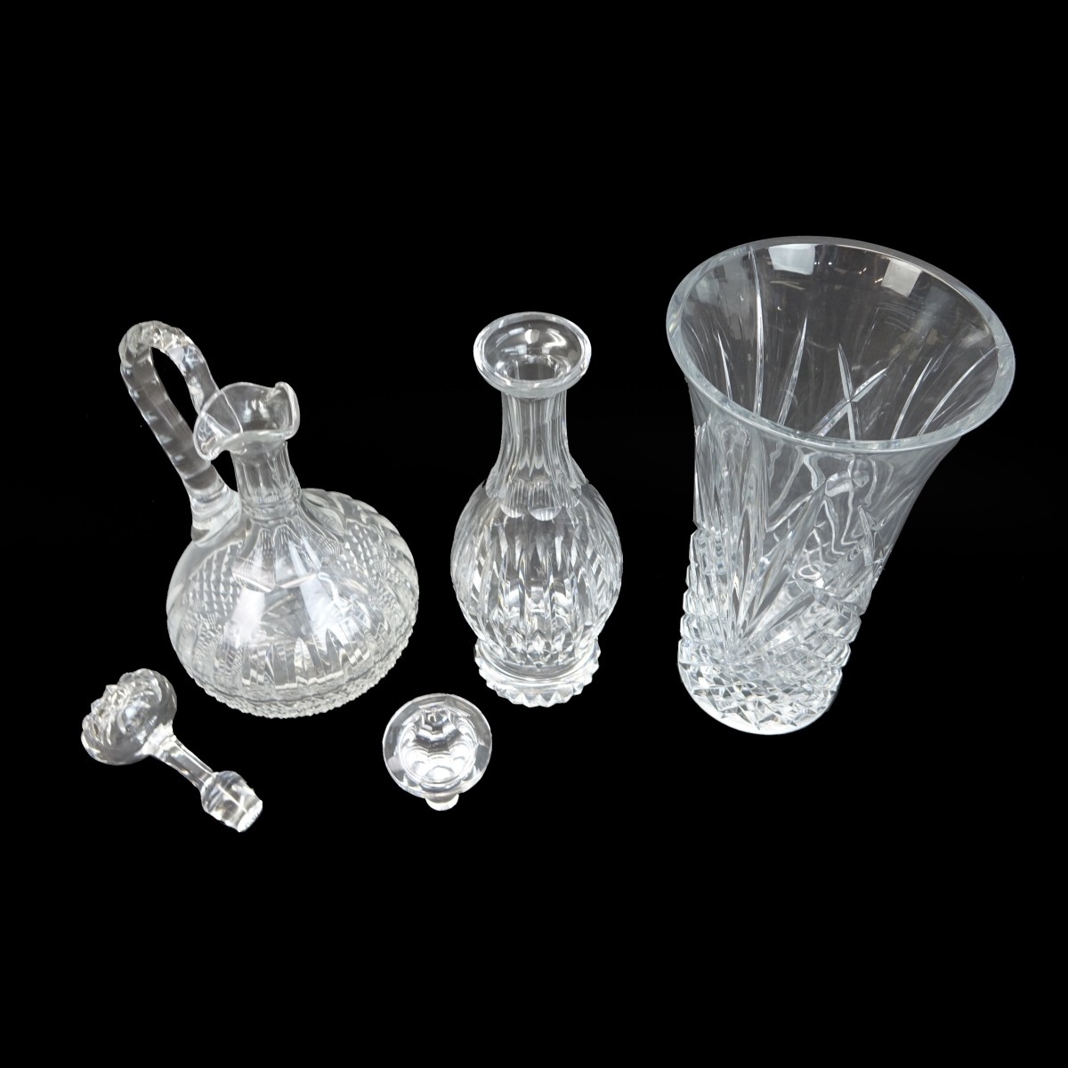 3 pcs Crystal Waterford style Barware