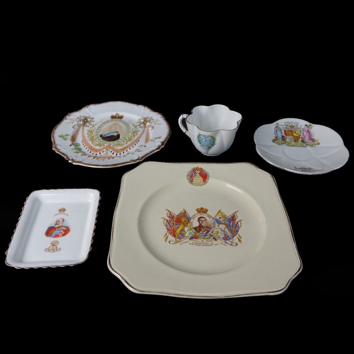 Five Piece British Commemorative China