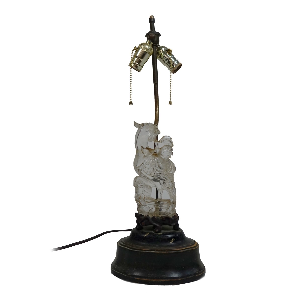 Chinese Rock Crystal Sculpture Mounted as Lamp