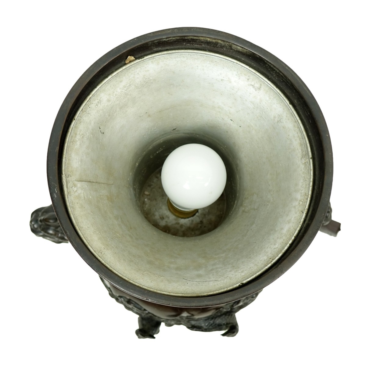 Japanese Bronze Urn Mounted as a Lamp