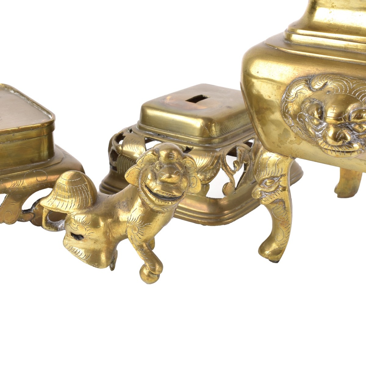 Chinese Gilt Brass Incense Burner