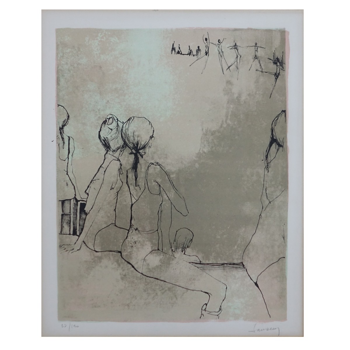 Jean Jansem (1920-2013) Ballet Lithograph