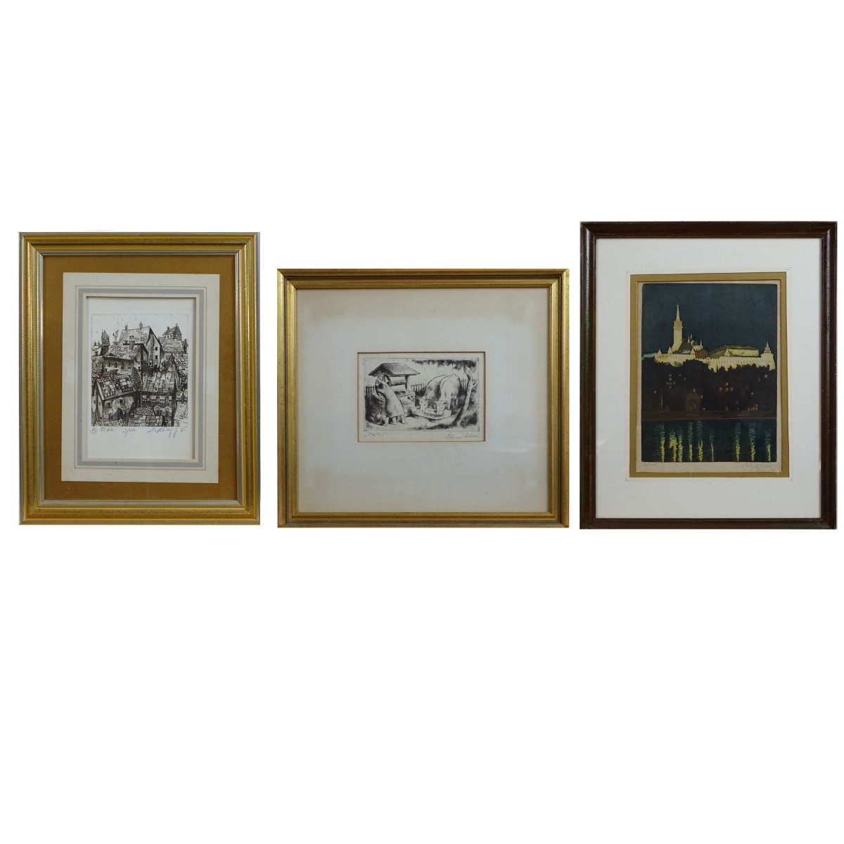 3 Hungarian signed Artwork