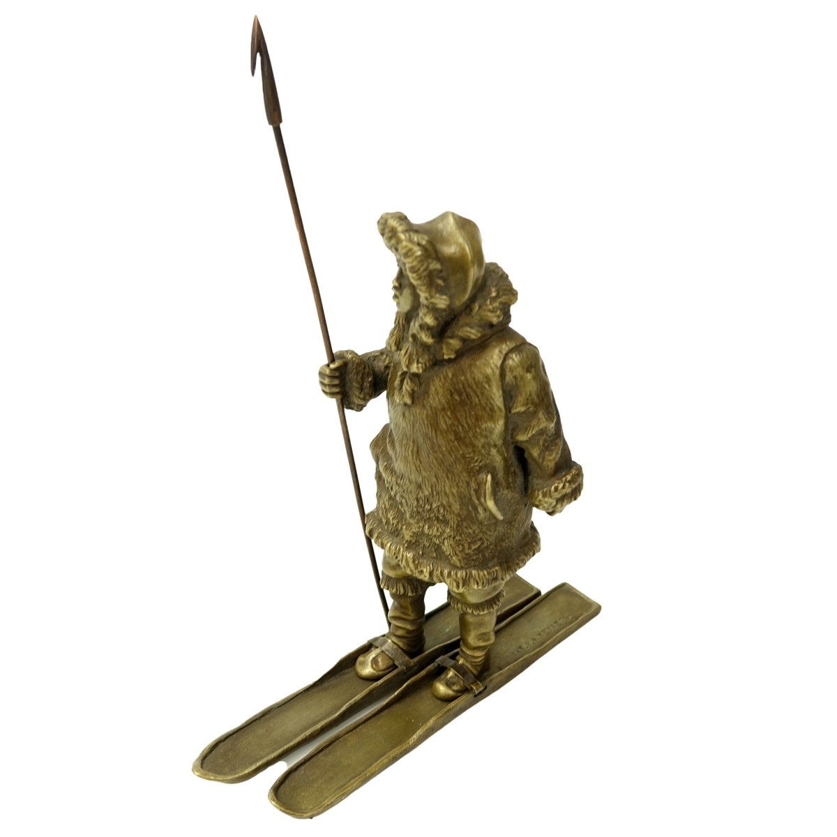 K. F. Verfel 19C Russian Bronze Siberian Hunter