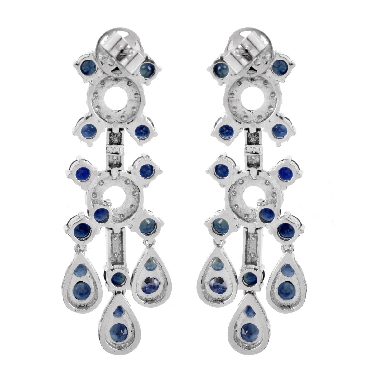 Sapphire, Diamond and 18K Earrings