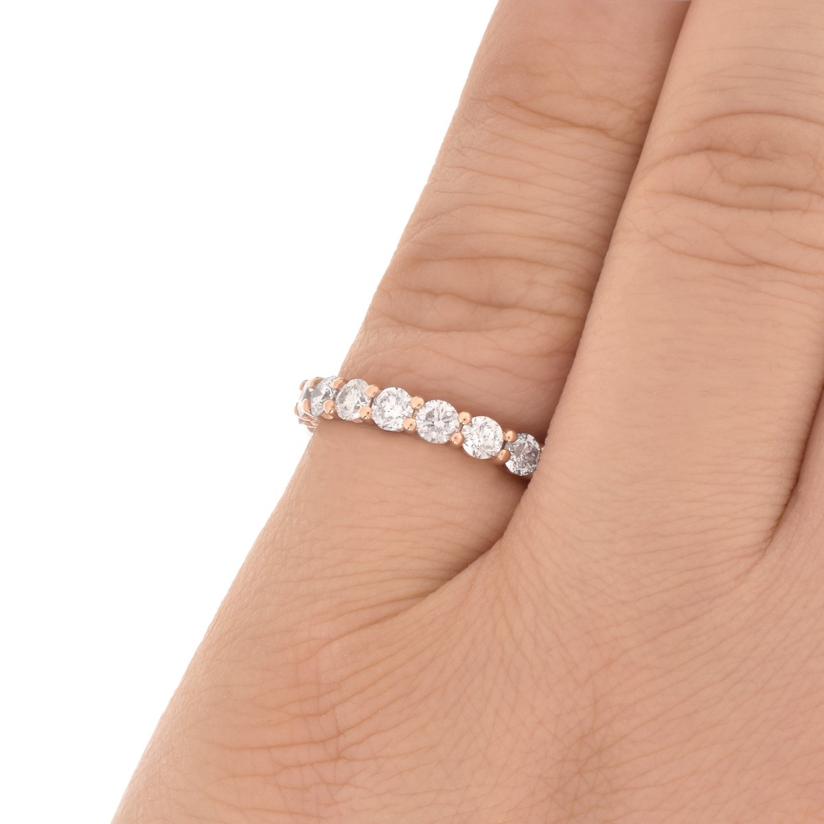 Pink Diamond Eternity Band