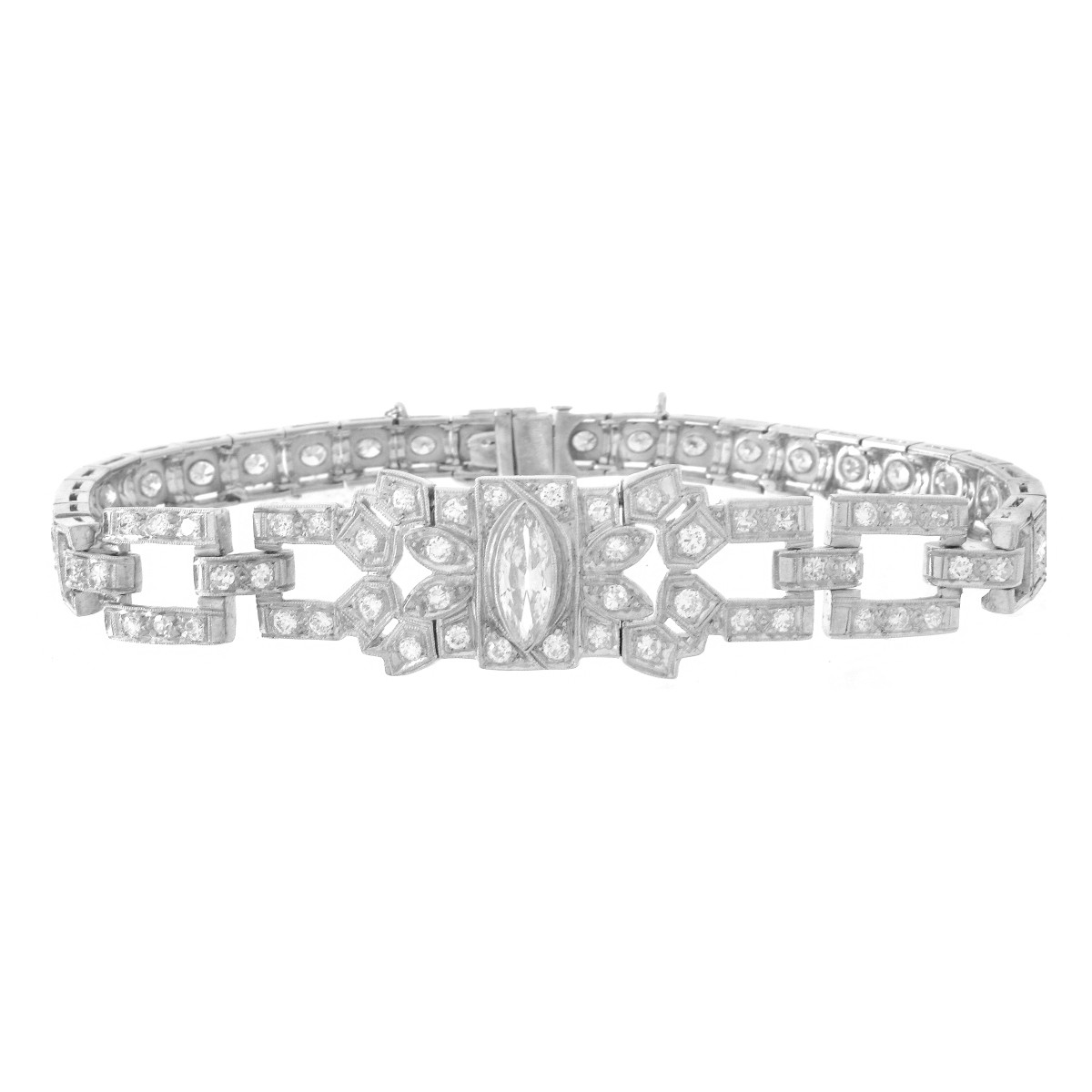 Art Deco Diamond and Platinum Bracelet