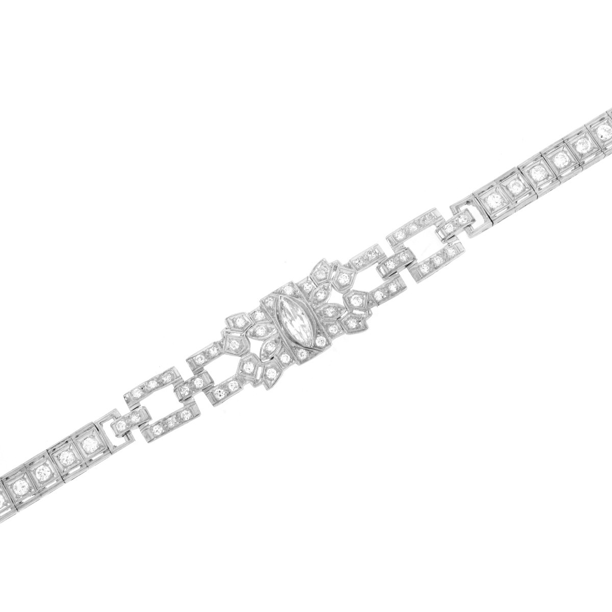 Art Deco Diamond and Platinum Bracelet