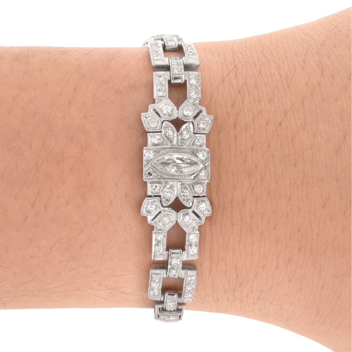 Art Deco Diamond and Platinum Bracelet