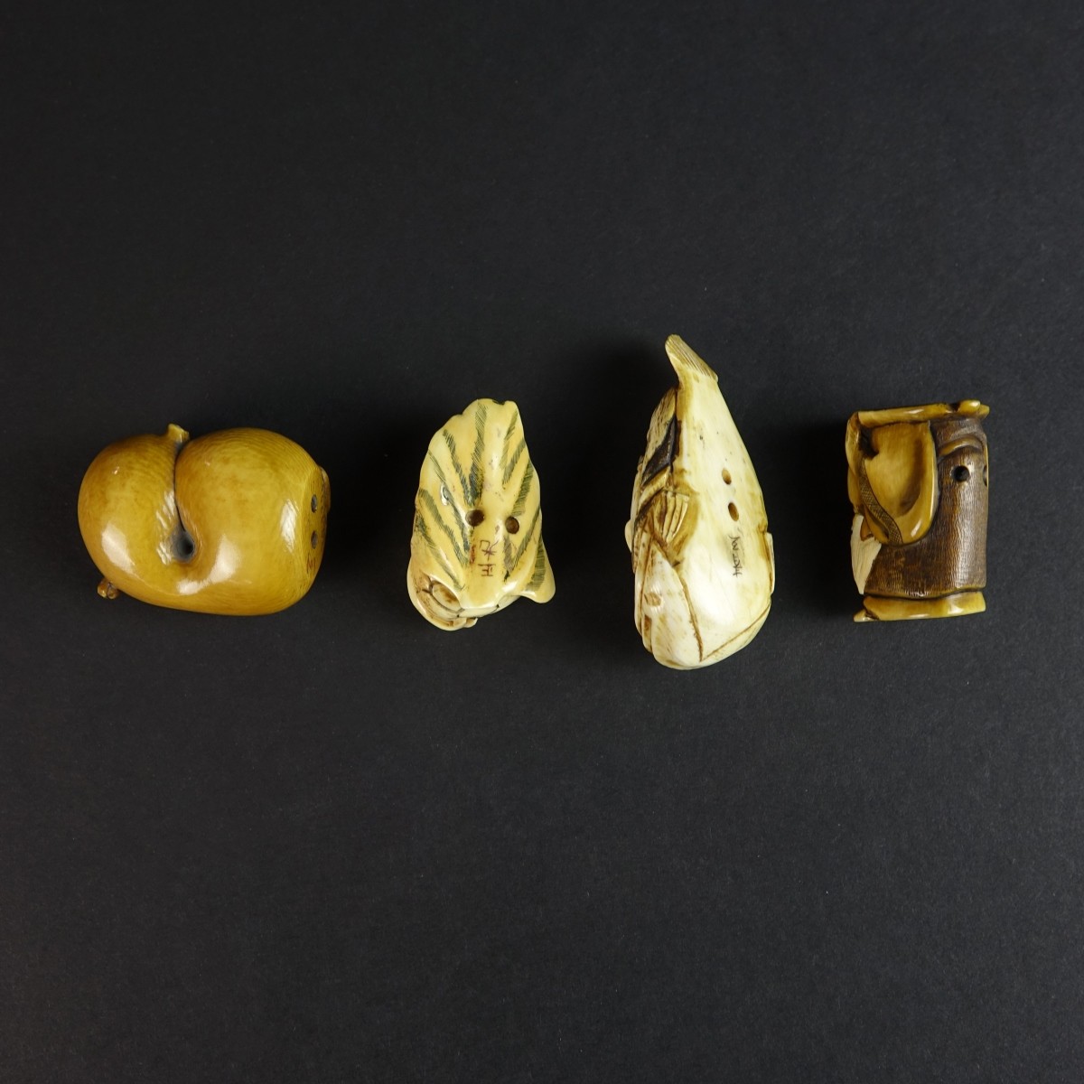 Four (4) 19th C. Japanese Netsukes