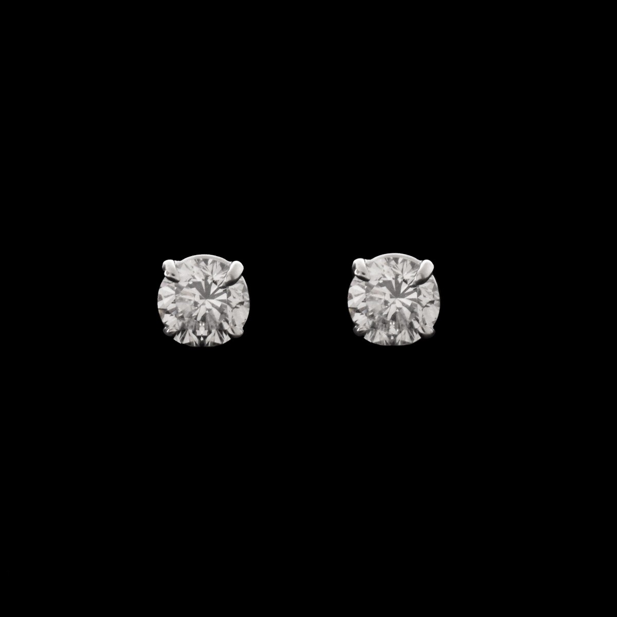 GIA Diamond and 14K Ear Studs