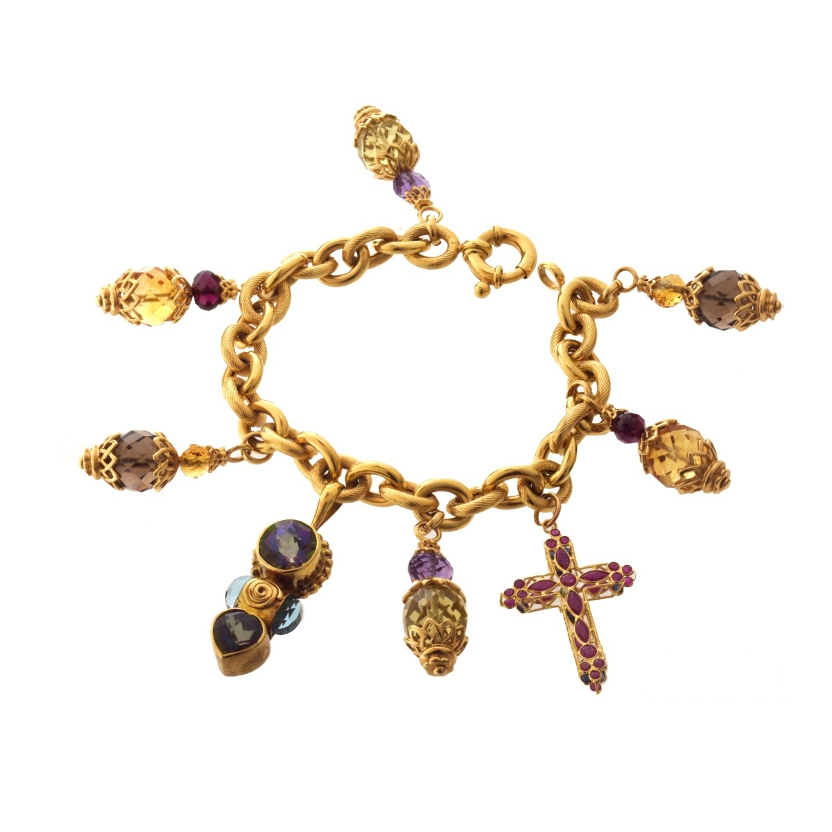 Multi Gemstone and 14K Bracelet