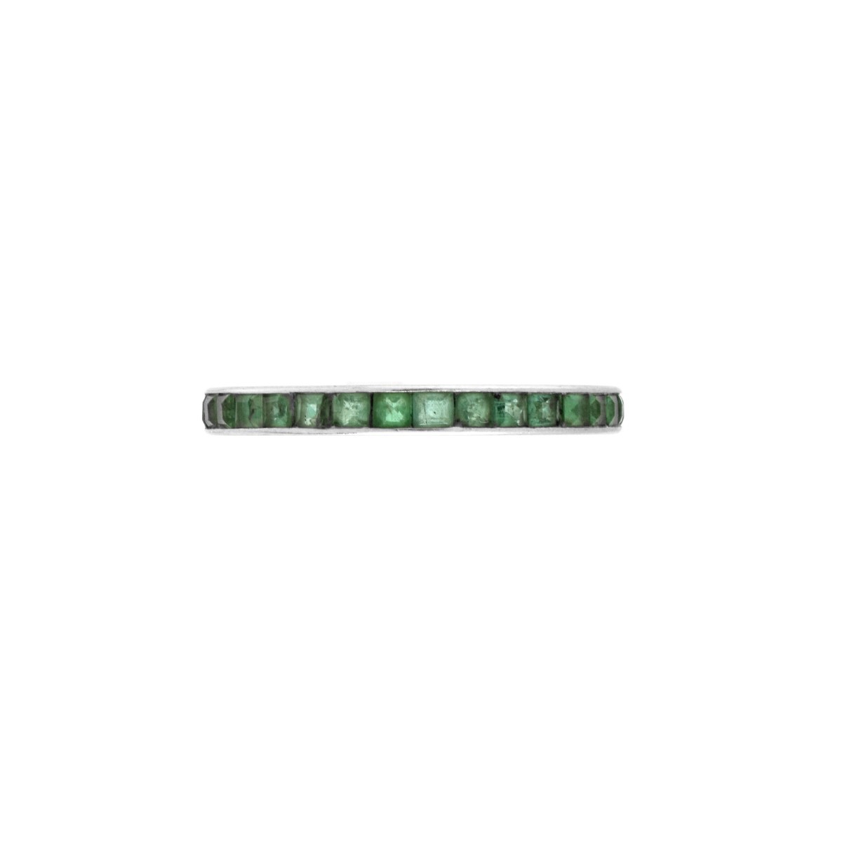 Emerald and Platinum Eternity Band