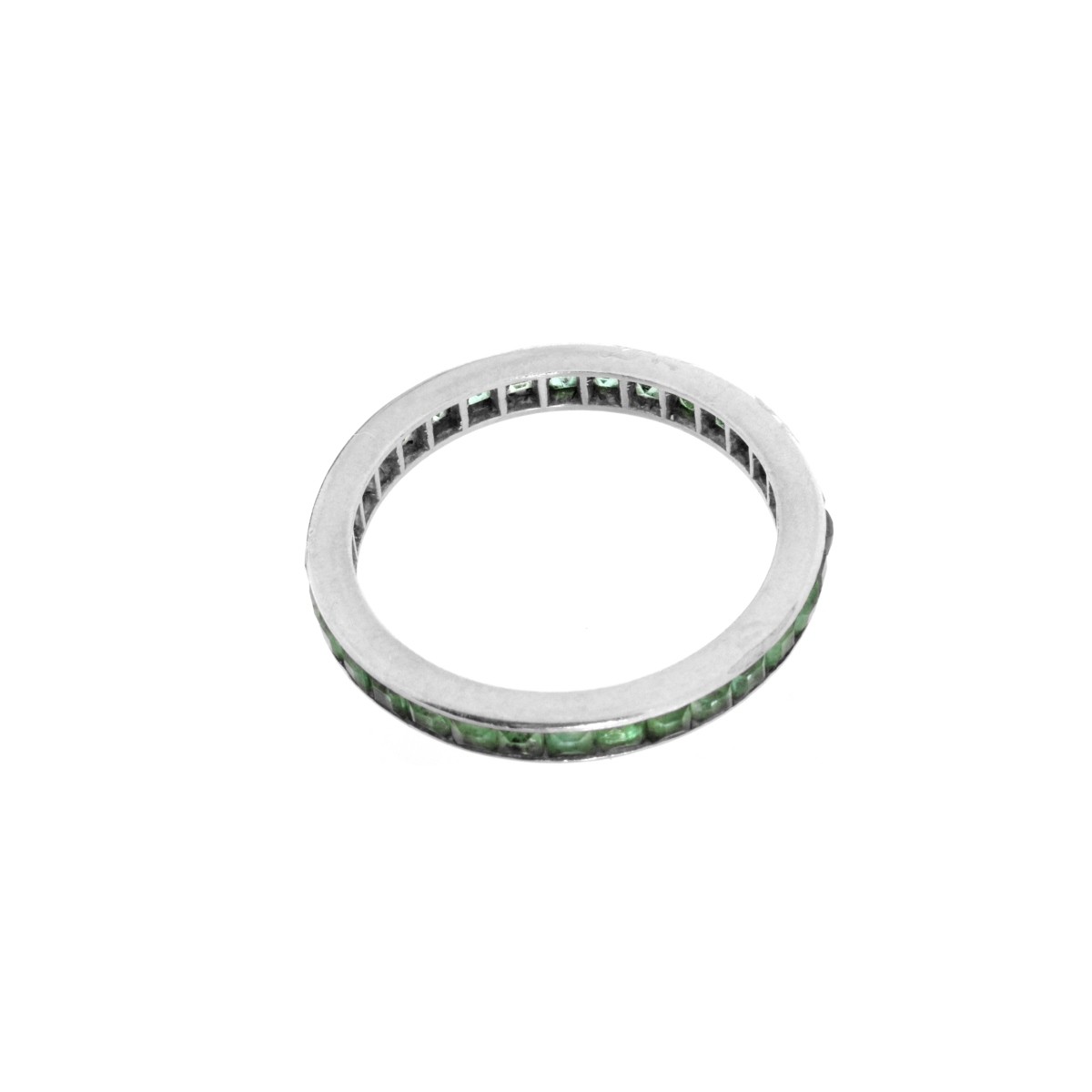 Emerald and Platinum Eternity Band