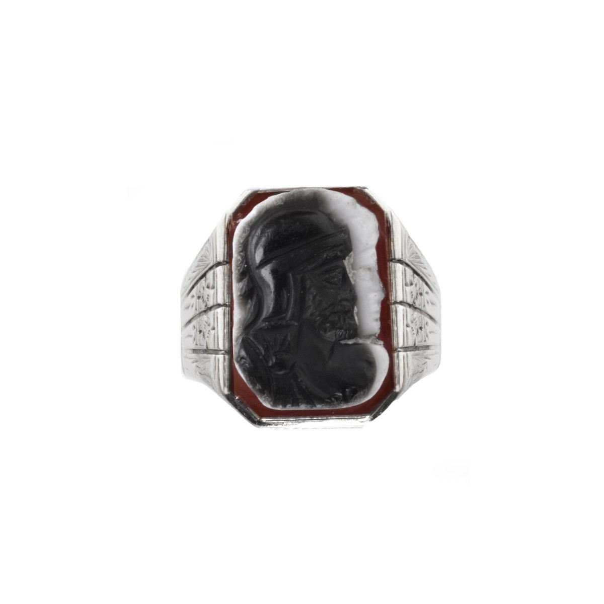 Sardonyx Cameo and 14K Ring