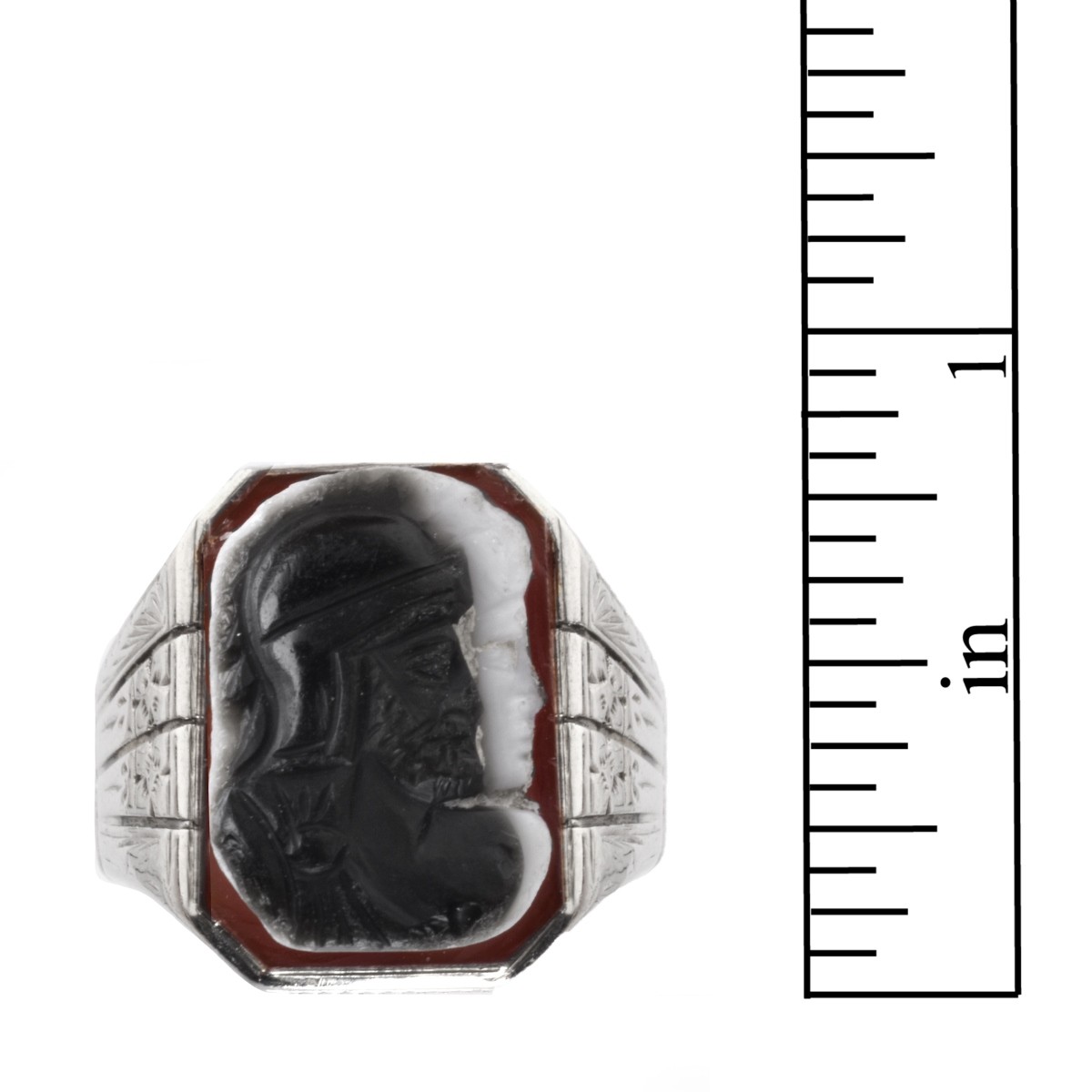 Sardonyx Cameo and 14K Ring