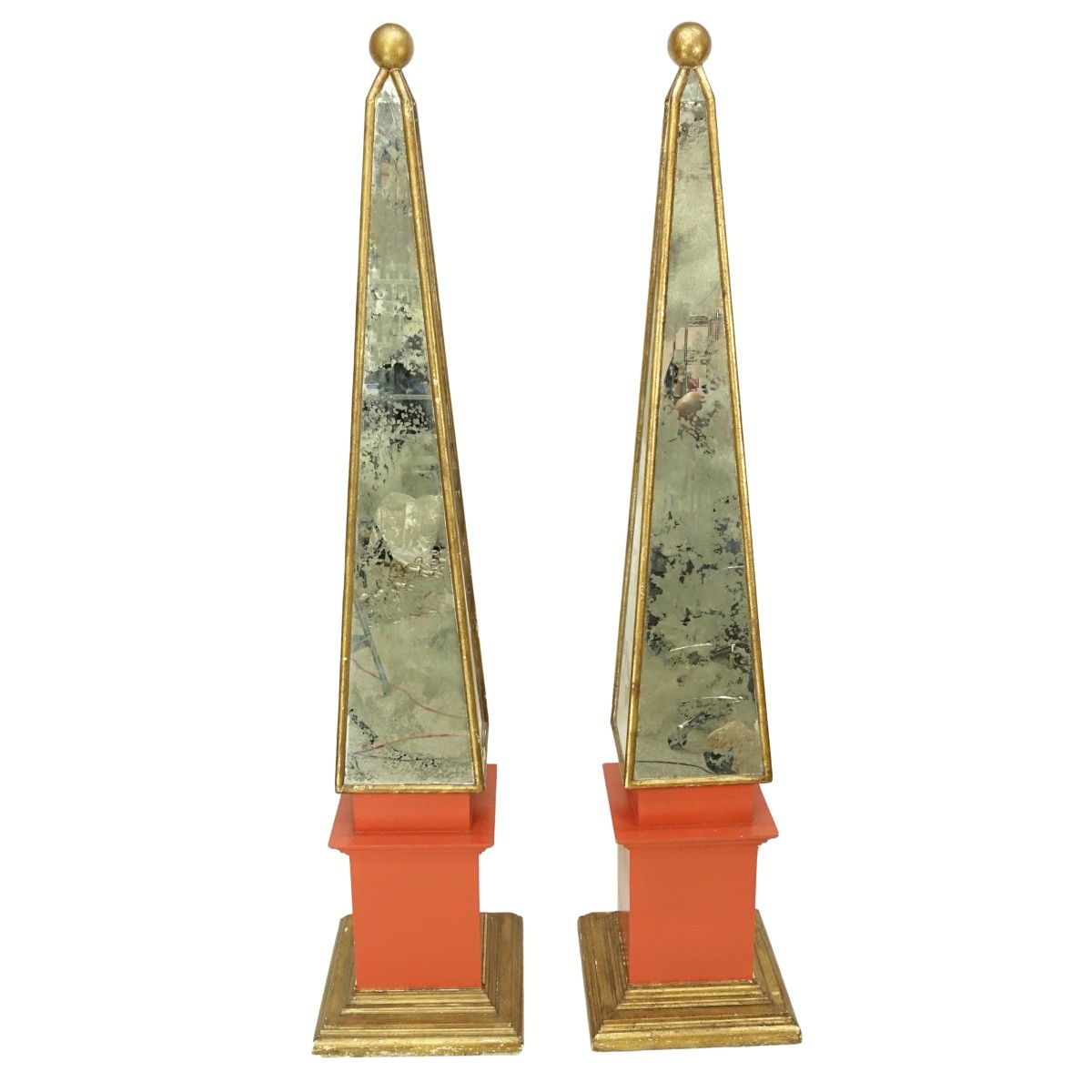 Palace Size Mirrored Obelisks