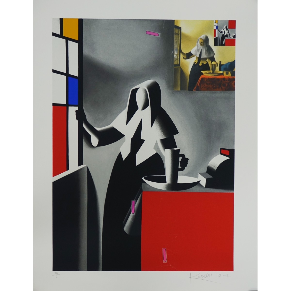 Mark Kostabi (1960- ) Signed Serigraph