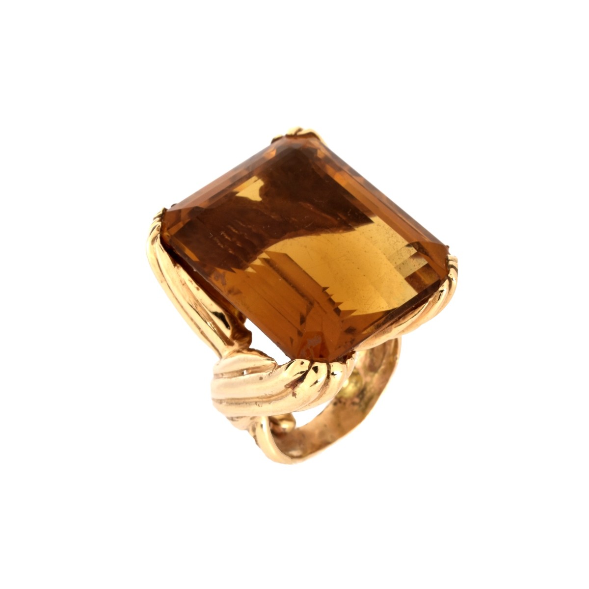 Citrine and 14K Ring