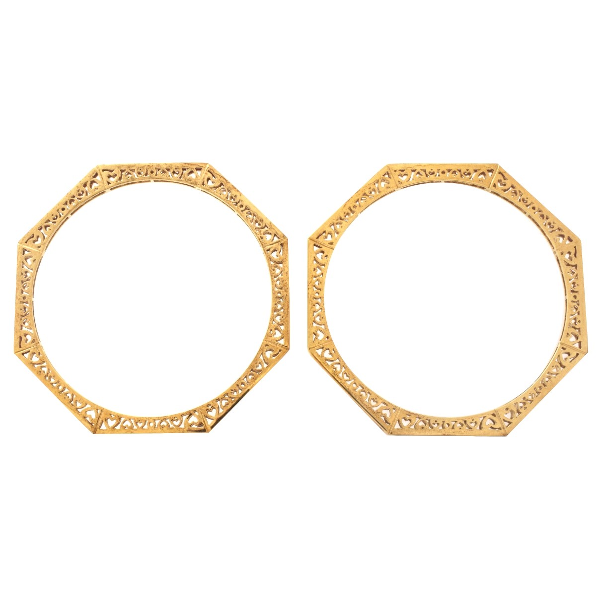 Two Vermeil Bangle Bracelets