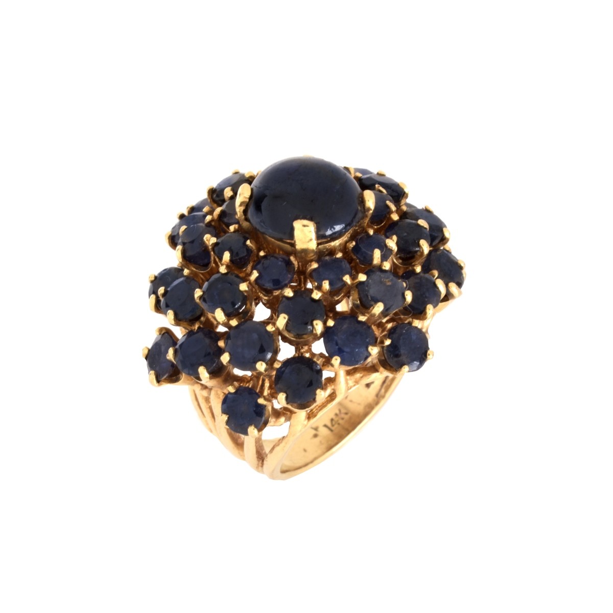 Sapphire and 14K Ring