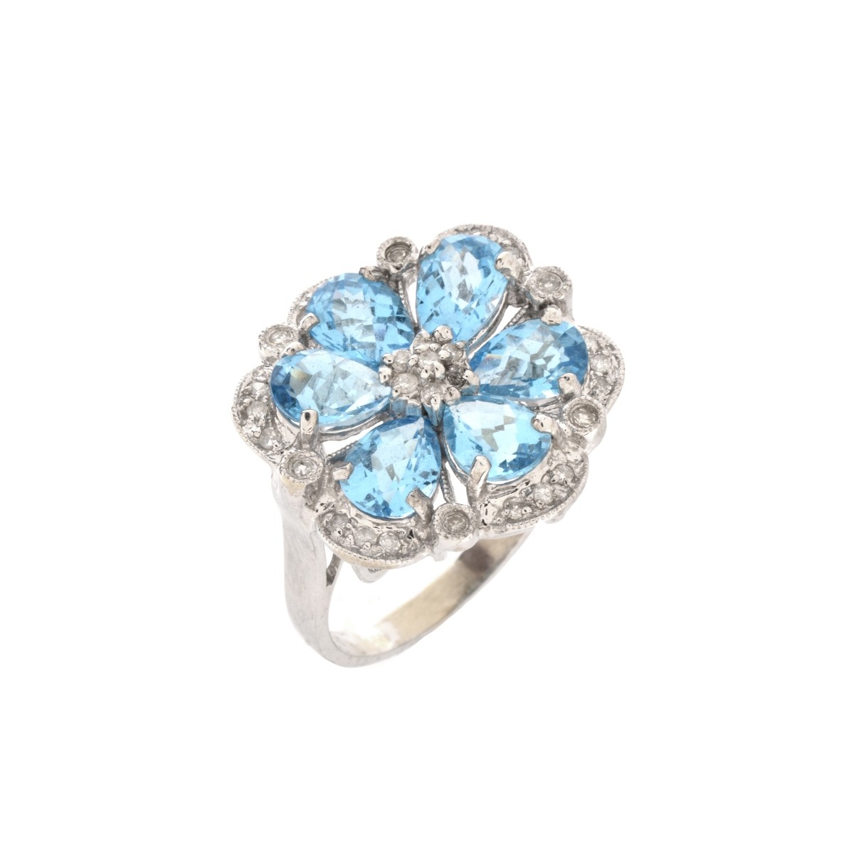 Topaz, Diamond and 14K Ring