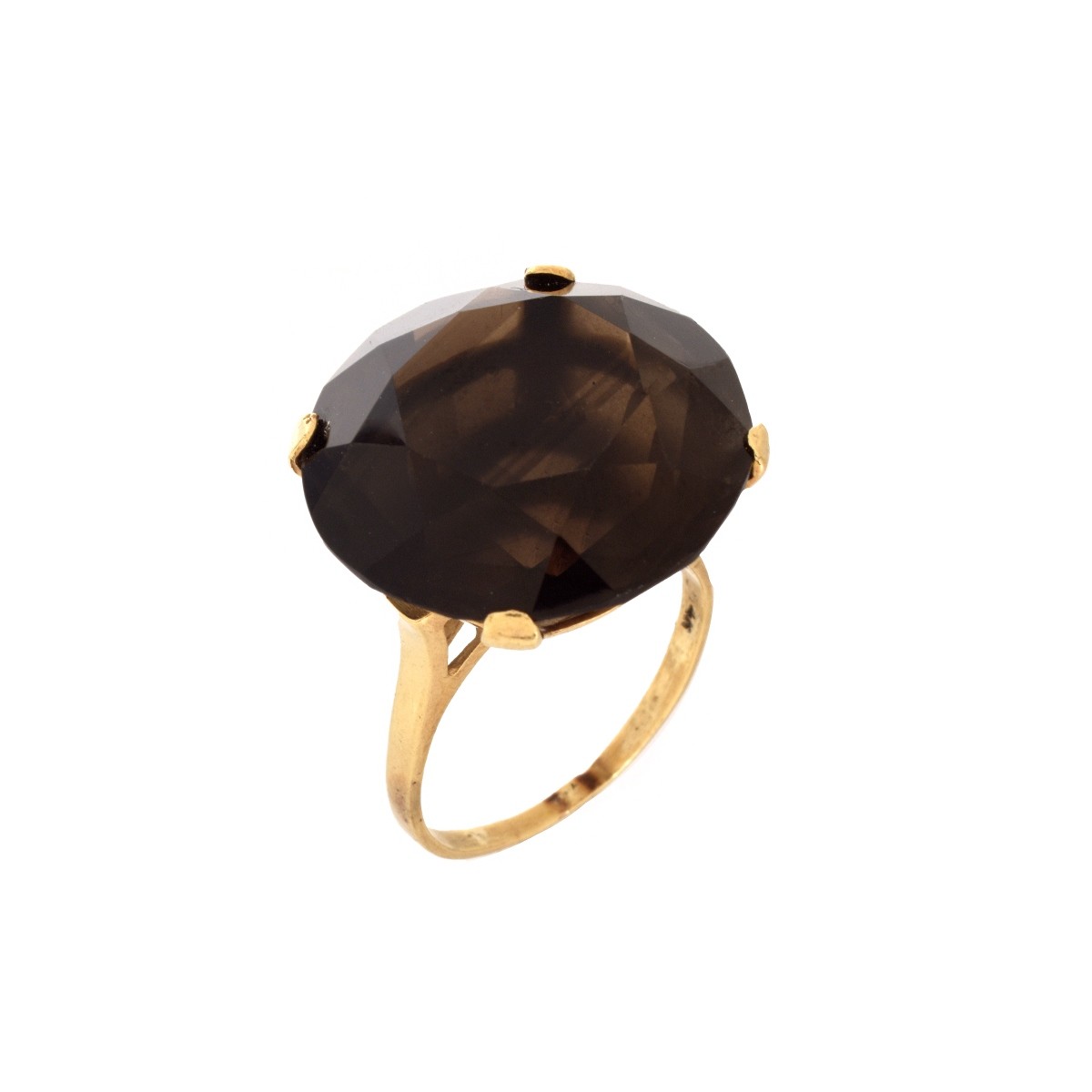 Smokey Quartz and 14K Ring